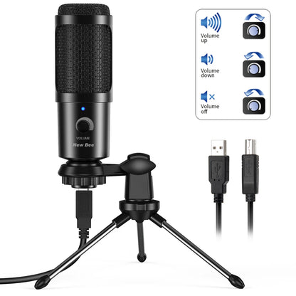 USB Condenser Mic New Bee DM18 - Pro Streaming & Recording