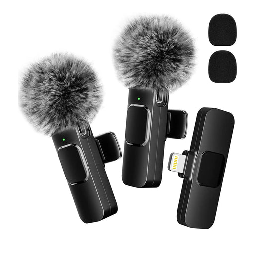 Wireless Lavalier Microphone for iPhone And Android - Mini Audio Recorder